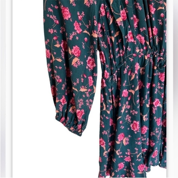 Free People Flower Fields Mini Dress in Emerald Combo - Picture 5 of 10